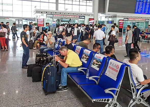 Crowded Waiting Hall during China Holidays