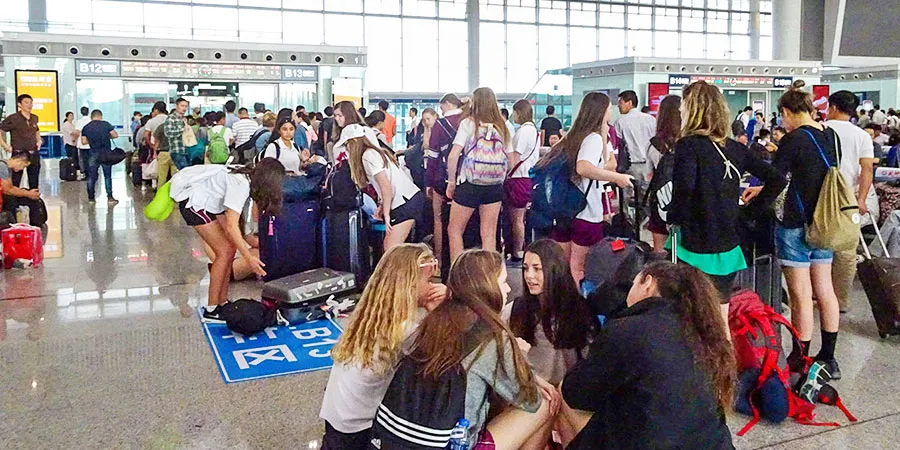 Long Queue for Boarding in Peak Seasons