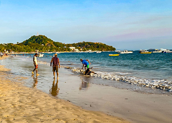 Locals Playing Beach Football