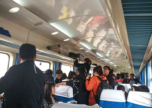 Crowded Train during China Holidays