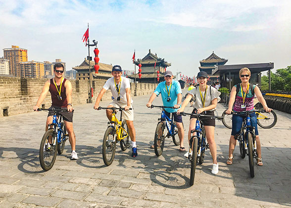 Cycling on Xian City Wall