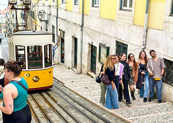 Bica Funicular in Lisbon